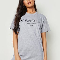 Boohoo Women Printed Pure Cotton Oversized T-shirt-image-27