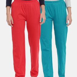 zebu Women Pack of 2 Solid Lounge Pants-image-68