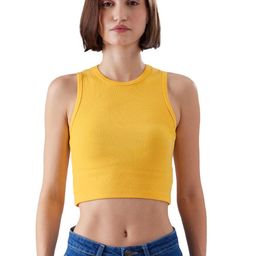 The Souled Store Solid Pure Cotton Crop Tank Top-image-54