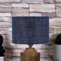 Devansh Blue & Brown Textured Table Lamps-26