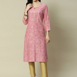 Rangriti Floral Printed Straight Kurta-image-37