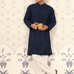 Ode by House of Pataudi Ethnic Motifs Embroidered Kurta-picture-41