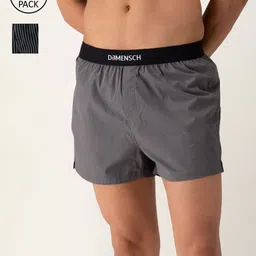 DAMENSCH Men Pack Of 2 Pure Cotton Boxers DAM-MIX-SBX-NTB-LG-image-61