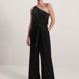 NEXT Velvet Finish Embellished One Shoulder Basic Jumpsuit-picture-37