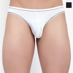 Bruchi CLUB Pack Of 2 Low-Rise Anti-Bacterial Basic Briefs BRC-ML-FOXY-314-WH-BK-2C-S-image-48