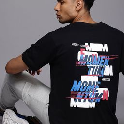 HRX by Hrithik Roshan Men Graphic Printed Bio Finish Oversized T-shirt-picture-36
