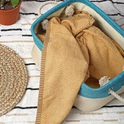 HOSTA HOMES Ecofriendly Cotton Multipurpose Organiser Basket-52