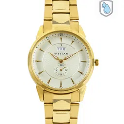 Titan Men Muted Gold-Toned Dial Watch NF1521YM02-32