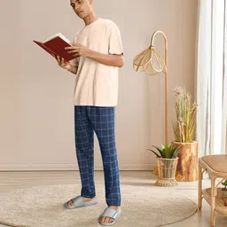 XYXX Men Super Combed Cotton Checkmate Lounge Pants XYPYJM09S-image-87