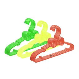 Kuber Industries Kids Green & Red 15 Pieces Non-Slip Cloth Hangers-29