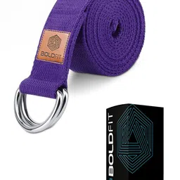 BOLDFIT Purple Solid Stretching Yoga Belt-image-22