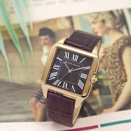 GIORDANO Women Leather Textured Straps Analogue Watch GZ-60080-03-27