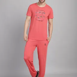 VIMAL JONNEY Printed Cotton T-Shirt With Track Pant-picture-37