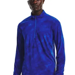 UNDER ARMOUR Abstract Printed Slim Fit Run Anywhere Streaker Half-Zip T-Shirt-image-89