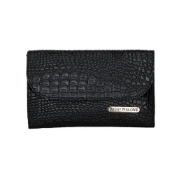Bagsy Malone Stylish Crocodile Print Clutch - Black-picture-42