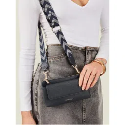 Accessorize London Women Navy Blue Front Flap Phone Sling Bag-picture-39