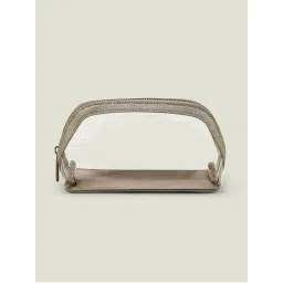 Accessorize London Women's Silver Clear Make Up Pouch-picture-22