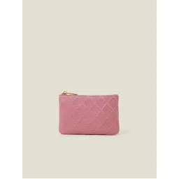 Accessorize London Women's Pink Quilt Stitch Coin Wallet-picture-23