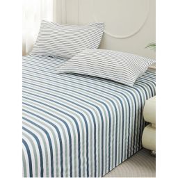 Story@Home 240 TC Cotton King Size Bedsheet with 2 Pillow Covers - Blue-picture-46