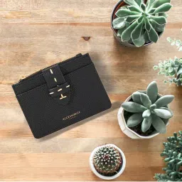 Accessorize London Women Faux Leather Black Stitched Card Holder-picture-39