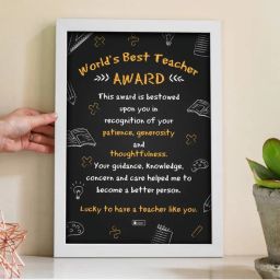 Indigifts Teachers Day Gift World Best Teacher Printed Certificate Digital Multicolor-picture-48
