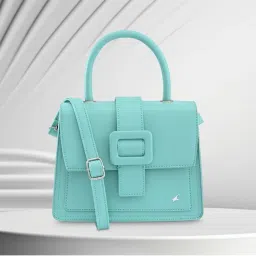fastrack accessories Fastrack Solid Structured Satchel In Blue-picture-46