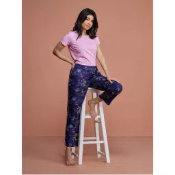 Nykd By Nykaa Super Comfy Cotton Stretch Classic Solid T-Shirt-Nyle216-Pastel Lavendar-picture-39