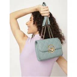 fastrack accessories Fastrack Mint Green Trendy Quilted Chic Sling Bag (S)-picture-34
