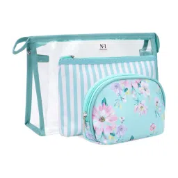 NFI Essentials Flower Print Cosmetic Pouch for Women (Set of 3)-picture-23