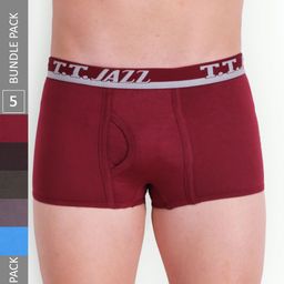 T.T. Men Pack Of 5 Jazz Mini Pure Cotton Trunks  JAZ_MINI_P5_MIX2_95-picture-26