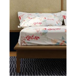 Urban Space Serene Cotton Bedsheets for Double Bed with Pillow Cover-Cherry Blossom-picture-2