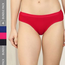 AROUSY Women Pack Of 4 Cotton Hipster Briefs-32
