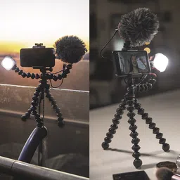 JOBY JB01645-BWW 33cm Adjustable GorillaPod for Mobile and Camera with Mic (Portable & Lightweight, Black) image 4