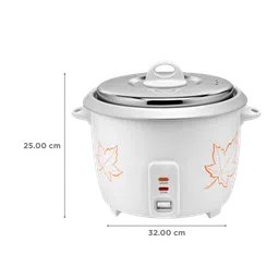 USHA RC18SS2 1.8 Litre Electric Rice Cooker with Keep Warm Function (White) image 2