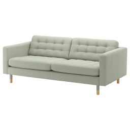 ikea landskrona 3-seat sofa, Gunnared light green/wood-picture-1