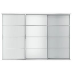 ikea skytta / svartisdal Sliding door combination, aluminium/white paper, 301x205 cm-picture-21