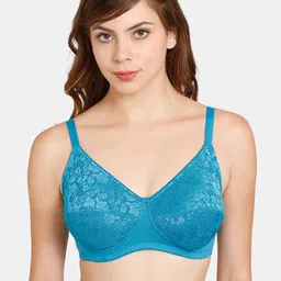 Rosaline by Zivame Blue Floral Bra-image-8