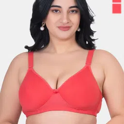 KOMLI Pack Of 2 Plus Size Lightly Padded Cotton Minimizer Bra With All Day Comfort-image-2
