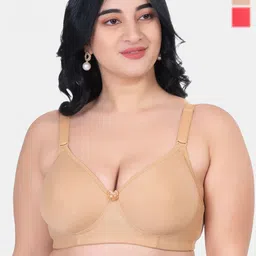 KOMLI Pack Of 2 Plus Size Lightly Padded Cotton Minimizer Bra With All Day Comfort-picture-50