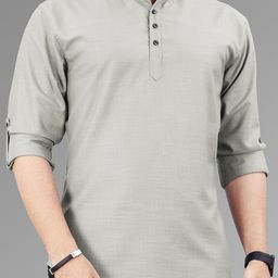 VeBNoR Men Checked Thread Work Kurta-7