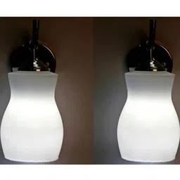 Somil Premium Designer Glass Wall / Night Lamp Elegant & Stylish Dcor Accent for Modern Interiors, color- White, Size, 22 X 25.5 X 31.5 CM-image-67