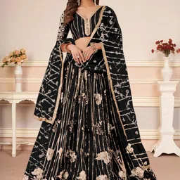 F Plus Fashion Black Net Lehenga Choli-picture-41