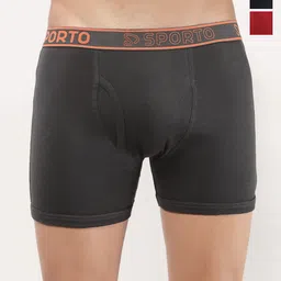 Sporto by Macho Men Pack Of 3 Cotton Anti-Rash Short Trunks Sprto_M1030-CH(1)-N(1)-R(1)-S-picture-42