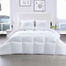 Doristyle White Solid Microfiber Heavy Winter 500 GSM Double Bed Comforter-picture-33
