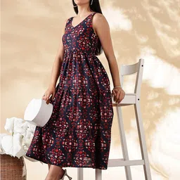 Anouk Women Ethnic Motifs Print Fit & Flare Maxi Dress-picture-10