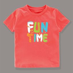 KAVEE Boys Bio Finish Typography Printed Round Neck Cotton T-shirt-image-31