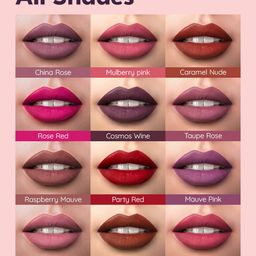 PERPAA Set Of 5 Waterproof Matte Mini Liquid Lipsticks - 1.2ml Each Shade 1-4-5-7-8 image 2