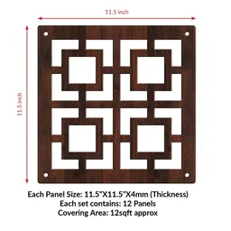 RANDOM Brown Geometric Window Blinds image 5