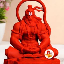 DARIDRA BHANJAN Orange Religious Idol Showpiece-image-96