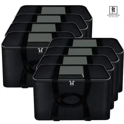 Fashion Throw Black Set of 8 Reusable Handbag Organisers-46